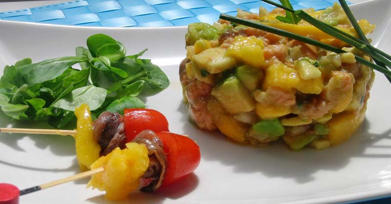 Tartar de salmón