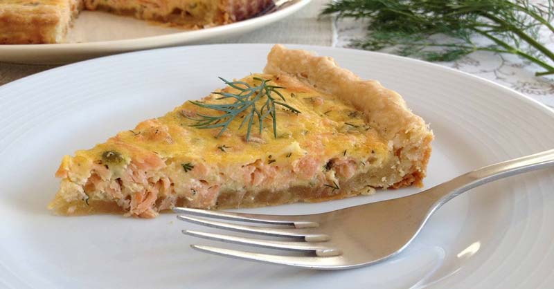 quiche de salmón