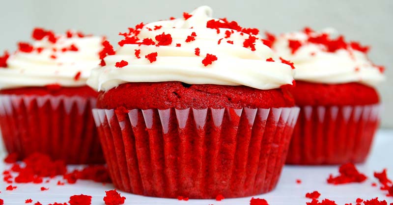 cupcake red velvet fáciles