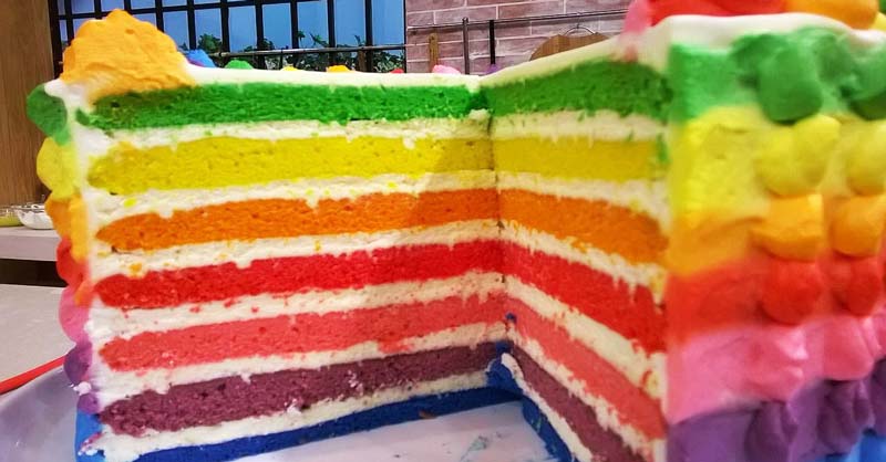 Torta Arcoiris Recetas De Postres Cubaneando Con Mario