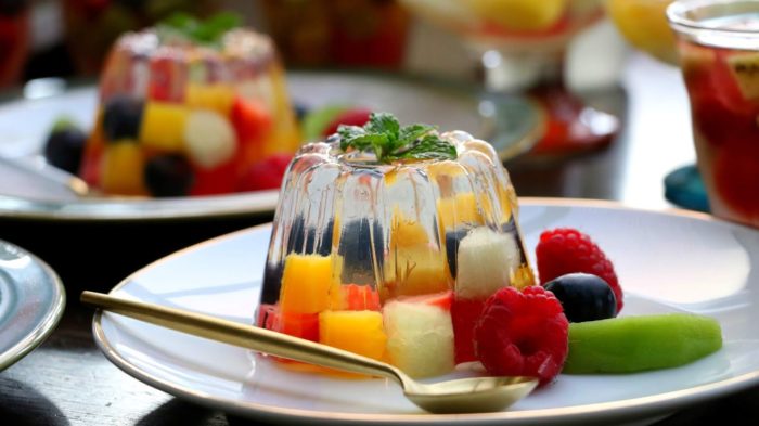 gelatina de frutas frescas
