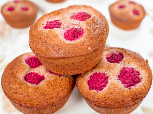 Muffins de frambuesa keto