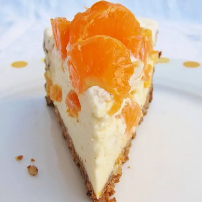 Cheesecake de naranja sin hornear 1