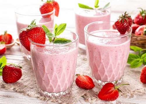 Batido de fresa con yogurt