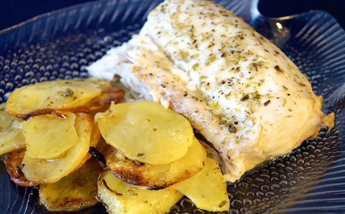 Lomo de merluza al horno