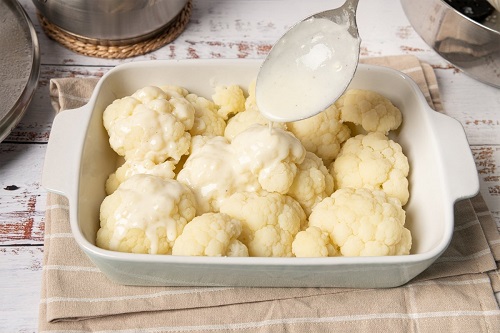 Coliflor con bechamel al horno