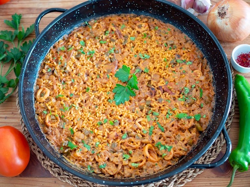 Arroz con calamares
