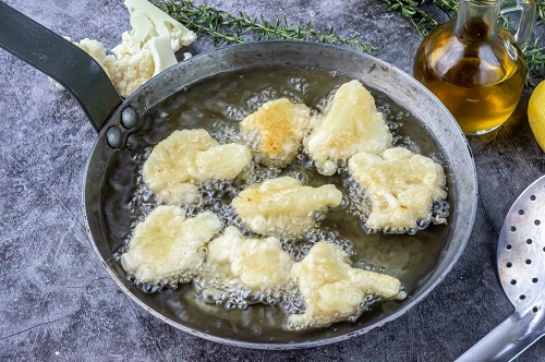Coliflor rebozada con cerveza