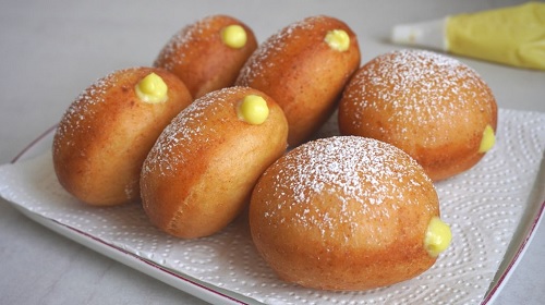 Berlinas rellenas con crema