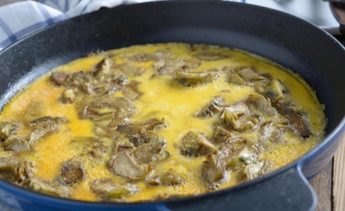 Tortilla de alcachofas