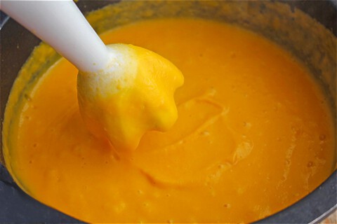 Crema de calabaza y manzana