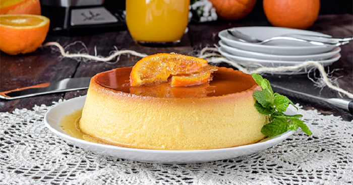 Flan de naranja