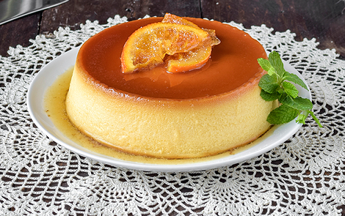 Flan de naranja