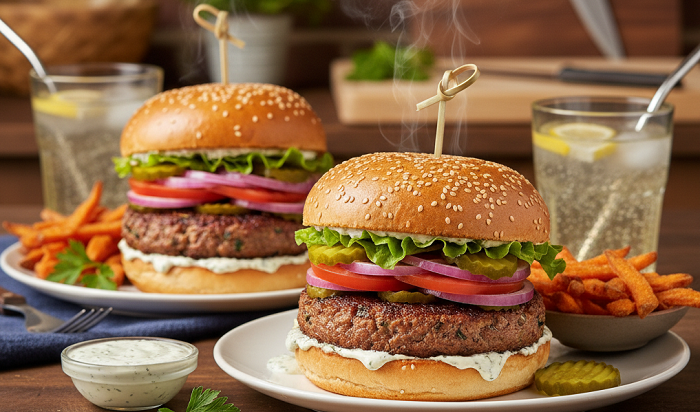 Hamburguesa de berenjena