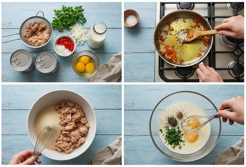 Pastel de atún horneado Pastel de atún horneado