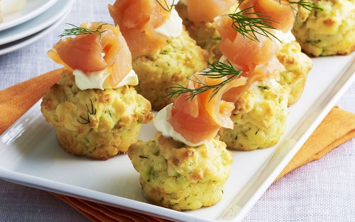 Muffins salados de salmón