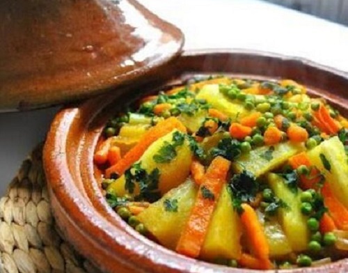 Tajine de pollo y verduras