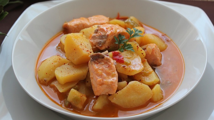 Marmitako de salmón Marmitako de salmón