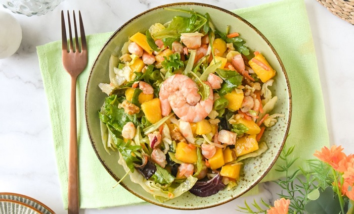 Ensalada de langostinos