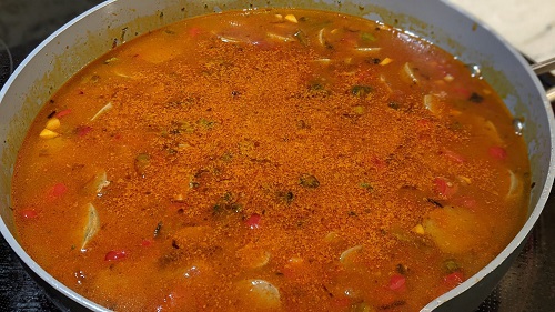 Arroz con salchichas