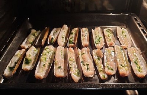 Navajas al horno Navajas al horno