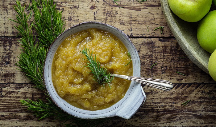 Puré de manzana con romero