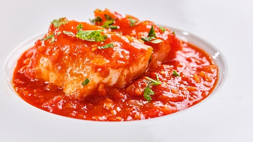 Bacalao en salsa de tomate Bacalao en salsa de tomate