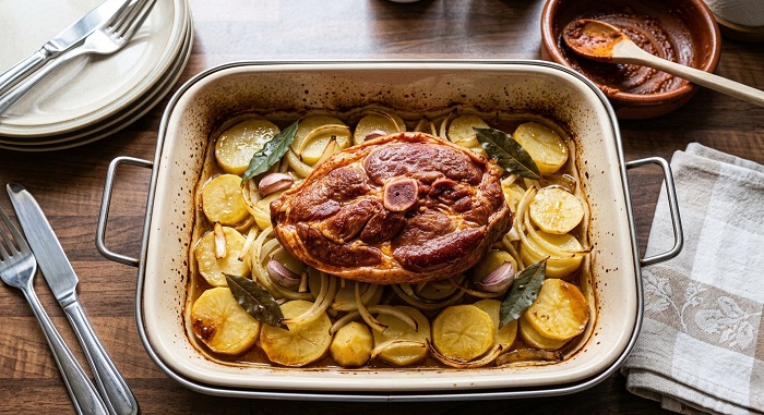 Lacón asado al horno