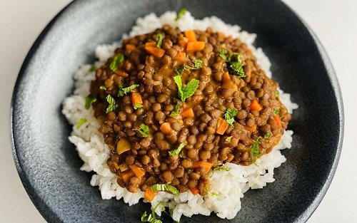 Lentejas al curry Lentejas al curry