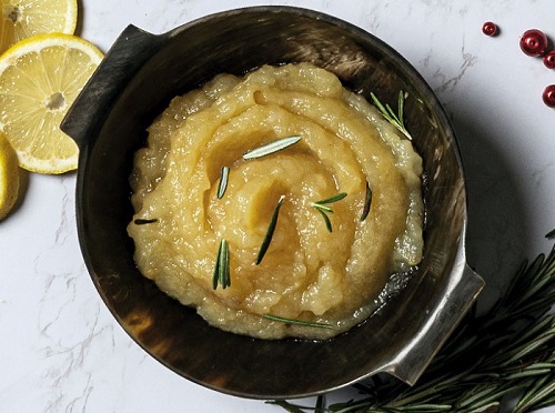 Puré de manzana con romero Puré de manzana con romero