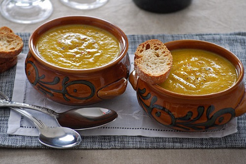 Crema de zanahoria y calabacín al curry Crema de zanahoria y calabacín al curry