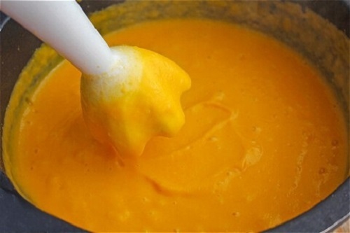 Crema especiada de calabaza y zanahoria