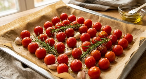 Tomates confitados al horno Tomates confitados al horno