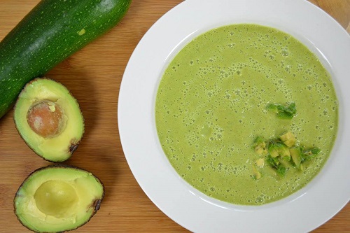 Crema fría de aguacate y calabacín Crema fría de aguacate y calabacín